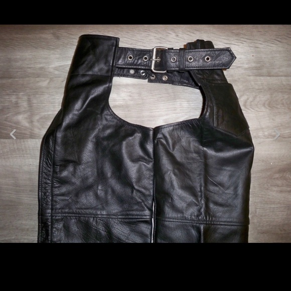 Womens Silver Leather Motorcycle Chaps Pants XXXS - Picture 6 of 8